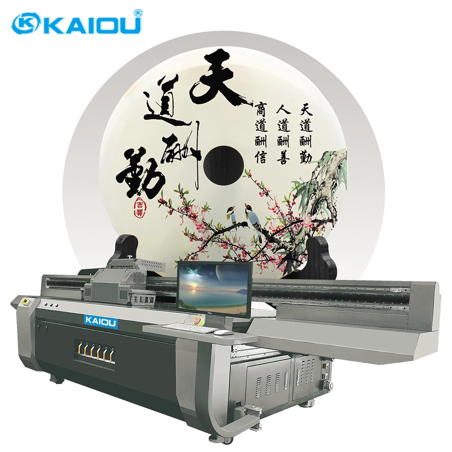 China 2513 Glass Metal Wood Flatbed UV Printer Ricoh G5 Newest Industrial Printing Machine