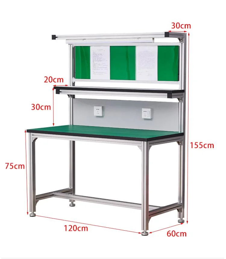 Factory Heavy Duty 10FT ESD Workshop Tool Lab Steel Phone Computer Repair Laboratory Assembly Line Aluminum Workbench