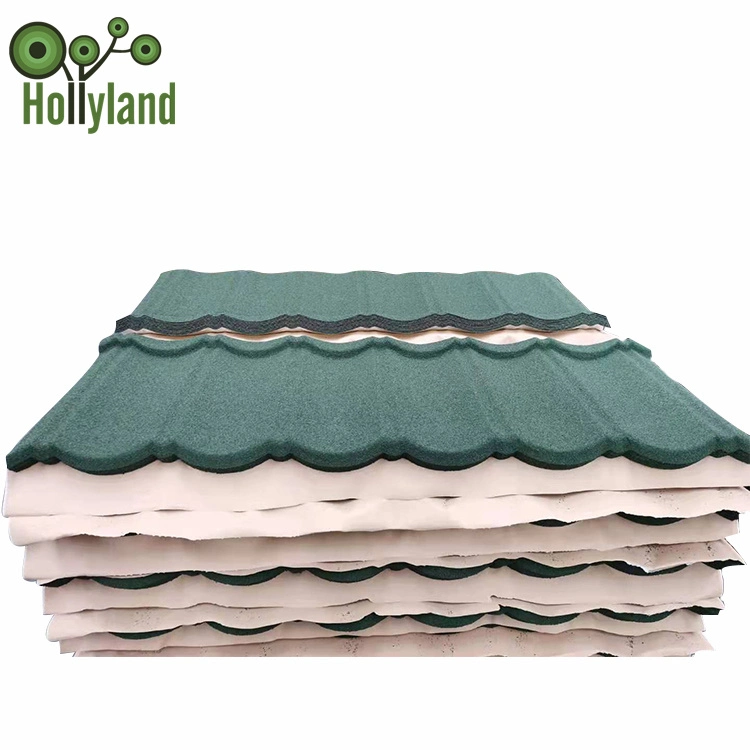 Decorative Classic Type /Bond Type Stone Coated Metal Villa Roof Tile Building Construction Material