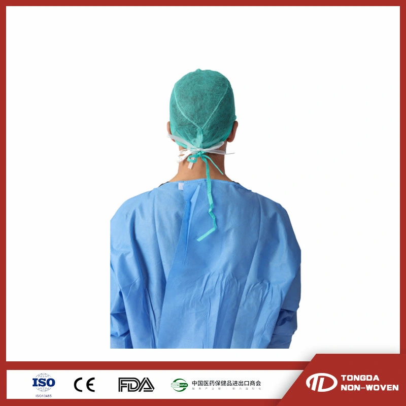 Surgical/Medical/Hospital/Scrub/Work/Snood/SMS Nonwoven Disposable PP Cap for Doctor/Surgeon/Nurse/Worker with Tie