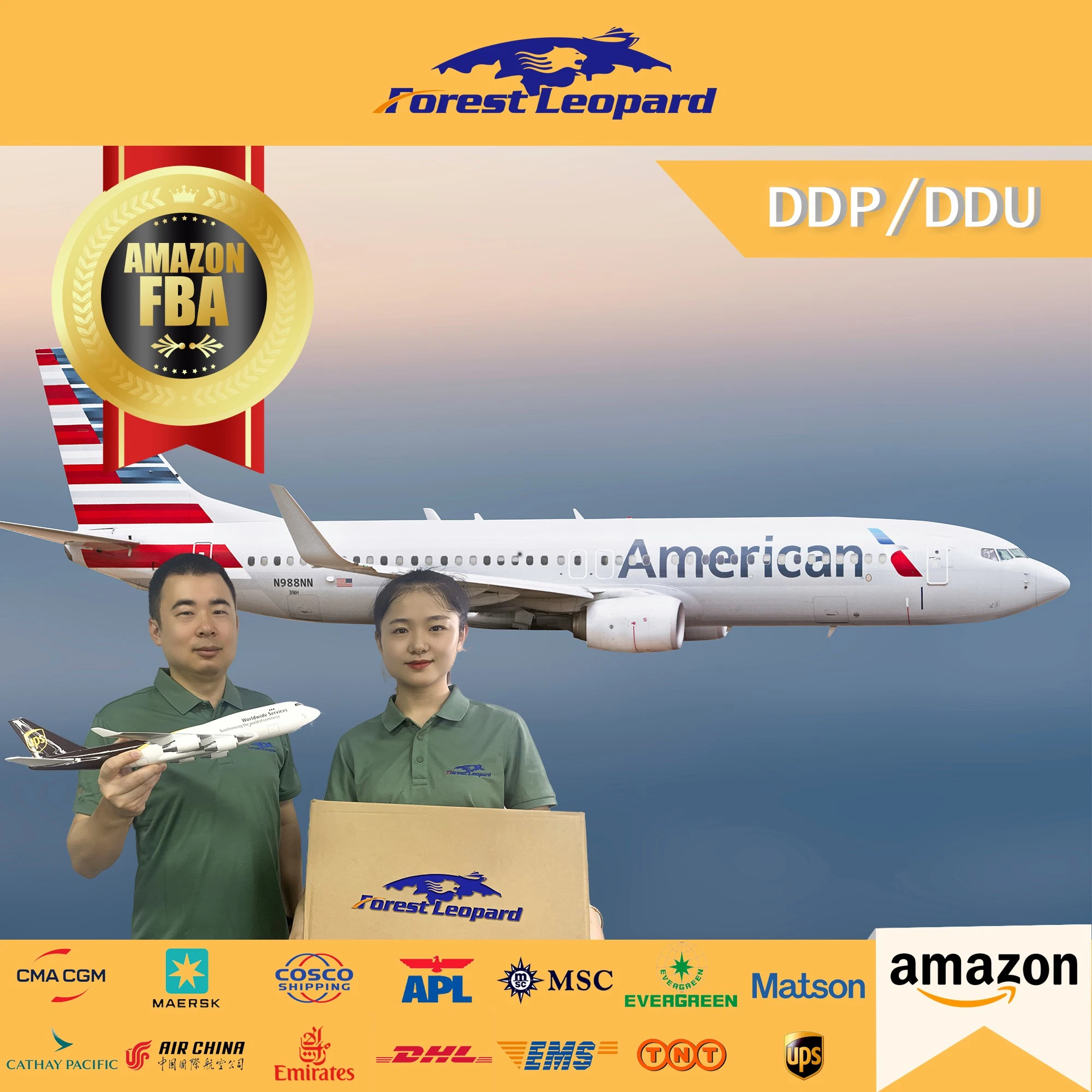 Shenzhen Freight Company International Air Shipping DHL Express From China Shipping to USA DDP/LCL