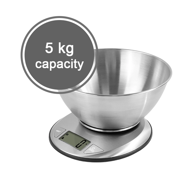 New Design Digital Smart Kitchen Scale with Stainless Steel Bowl