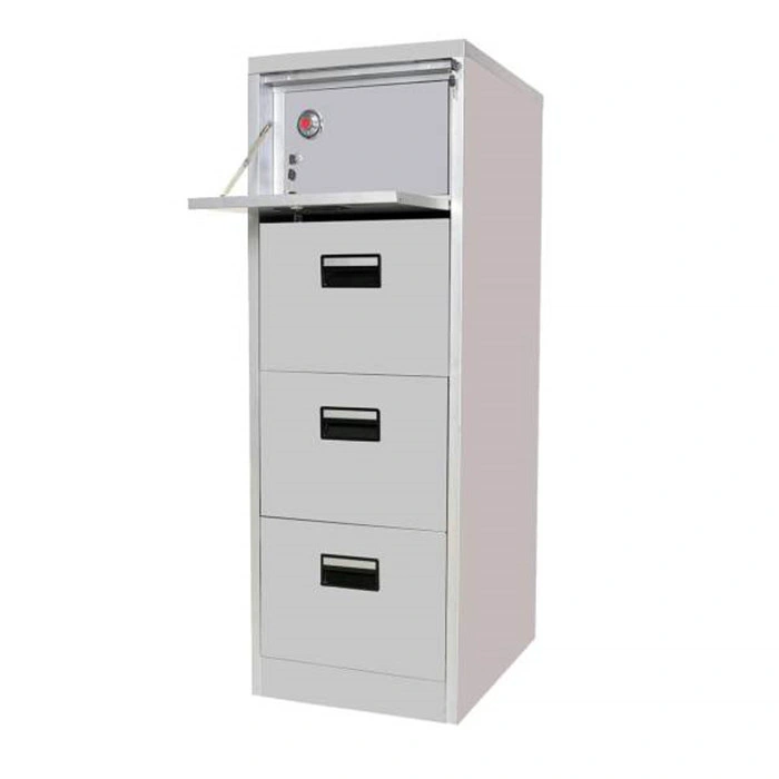 Vertical 4 Filing Cabinet with Vault 3 Drawer Centralize Lock