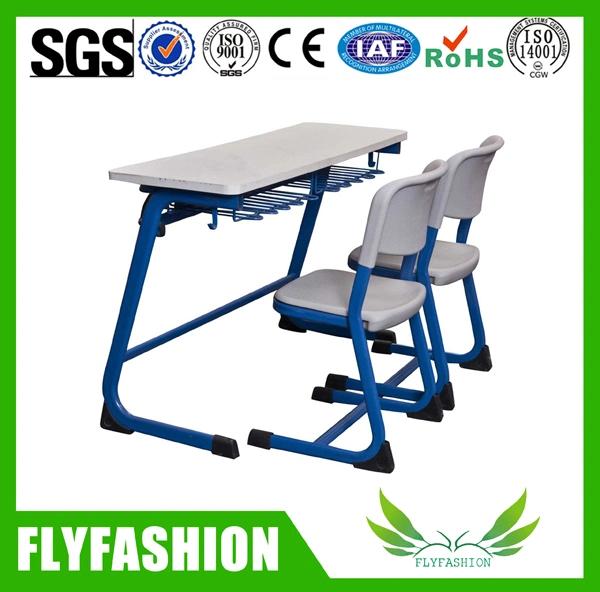 High Quality Popular Double School Furniture Desk and Chair (SF-15D)