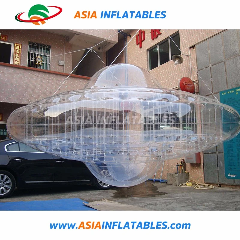 Amazing Hot Popular Inflatable Clear Transparent UFO Helium Balloon