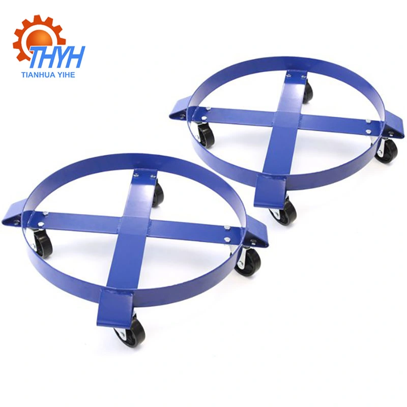 Heavy Duty Drum Dolly 1000 Pound - 55 Gallon Swivel Casters Wheel Steel Frame Non Tipping Hand Truck Tianhua Yihe Brake Drum Dolly