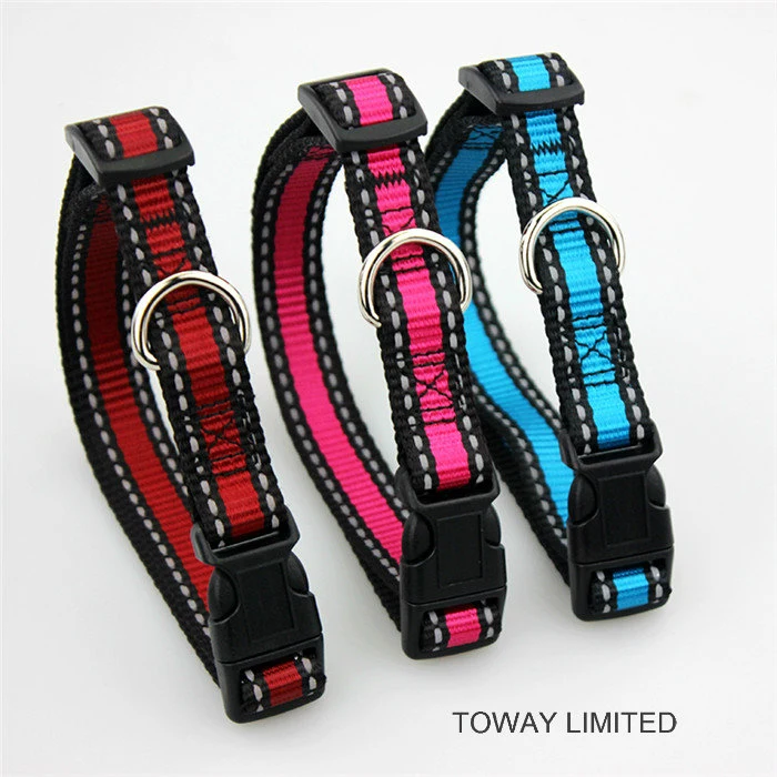 Quality Polyester Pet Leash Nylon Reflective Dog Collar with Lead