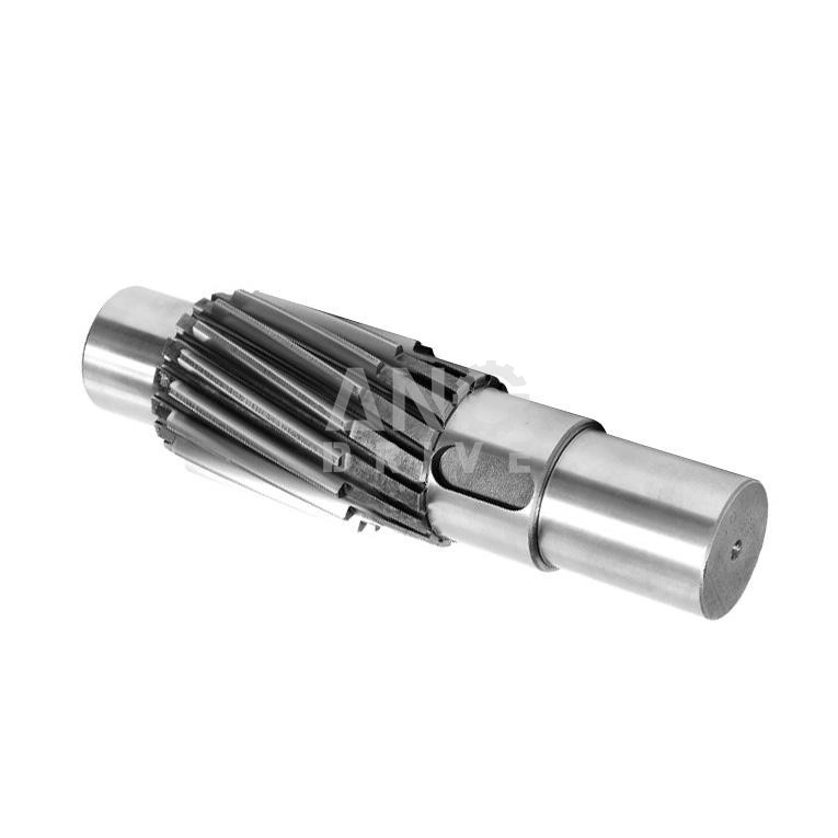 Spline Round Key Way Pin Threaded Solid Hollow Through Hole Flat D Shape Knurling Spur Helical Worm Transmission Drive Auto Parts Gear Pinion Gearbox Axis Shaft