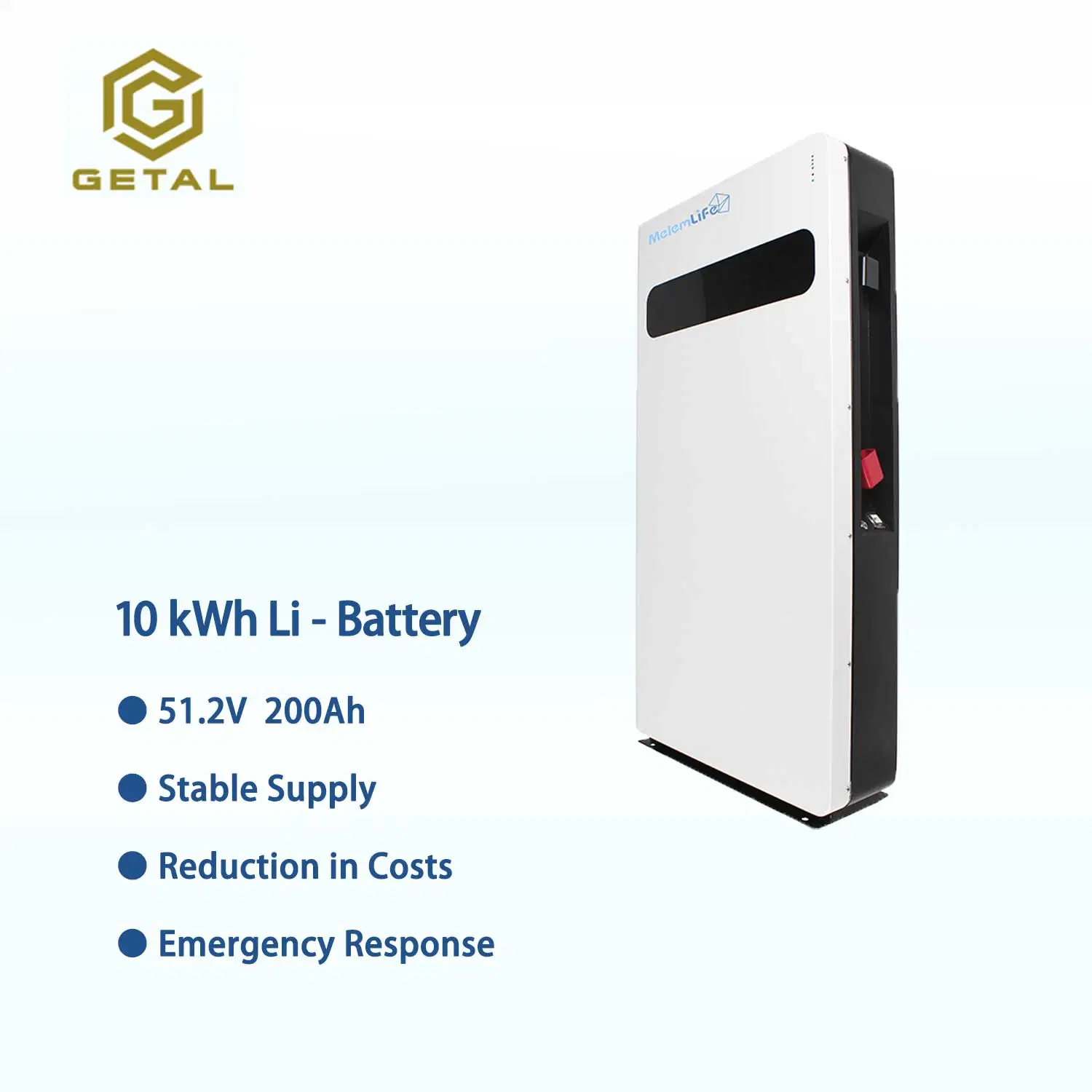 10kwh Household Vertical Solar Energy Storage 51.2V 200ah Lithium Iron Phosphate Battery