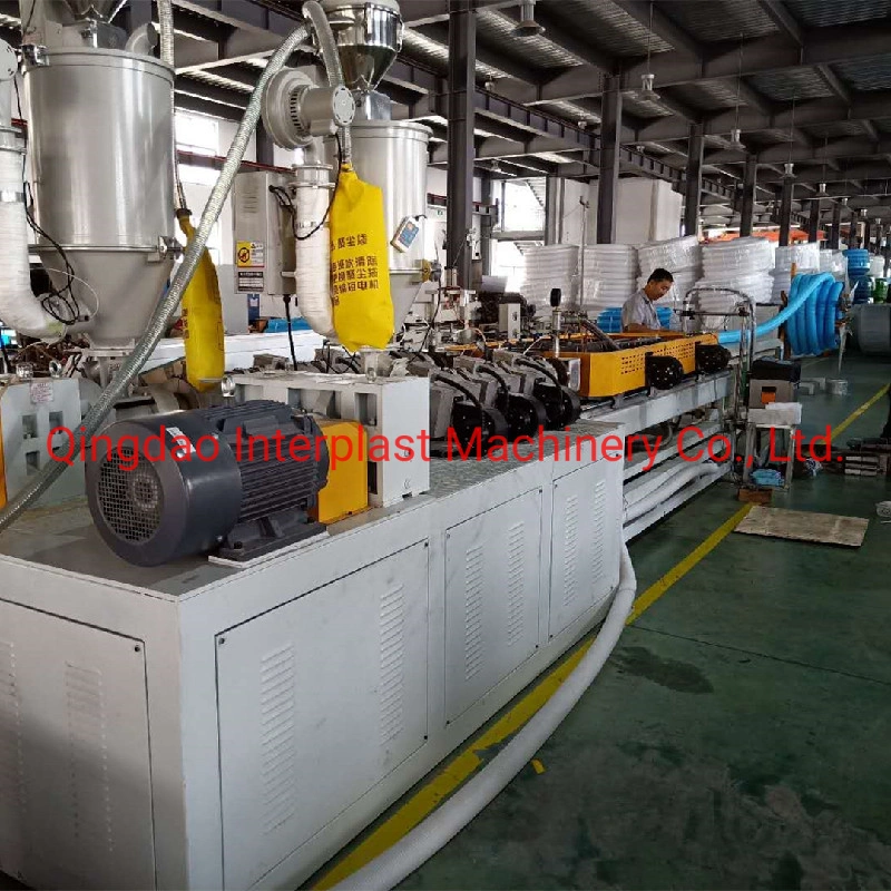 PP HDPE PE PVC Double Wall Corrugation Corrugated Hose Tube Plastic Pipe Extrusion Machine/Vacuum Dwc Corrugated Pipe Forming Machine