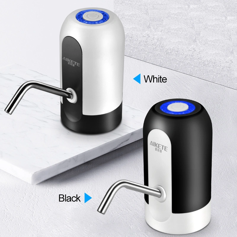 Bomba de dispensador de agua eléctrico portátil recargable por USB sin cables. Bomba electrónica de agua para botellas. Bomba de agua de mano para hogar y oficina.