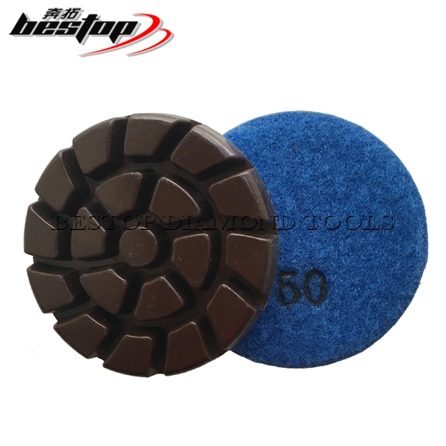 D76mm Hybrid Copper Bond Polishing Pad for Concrete