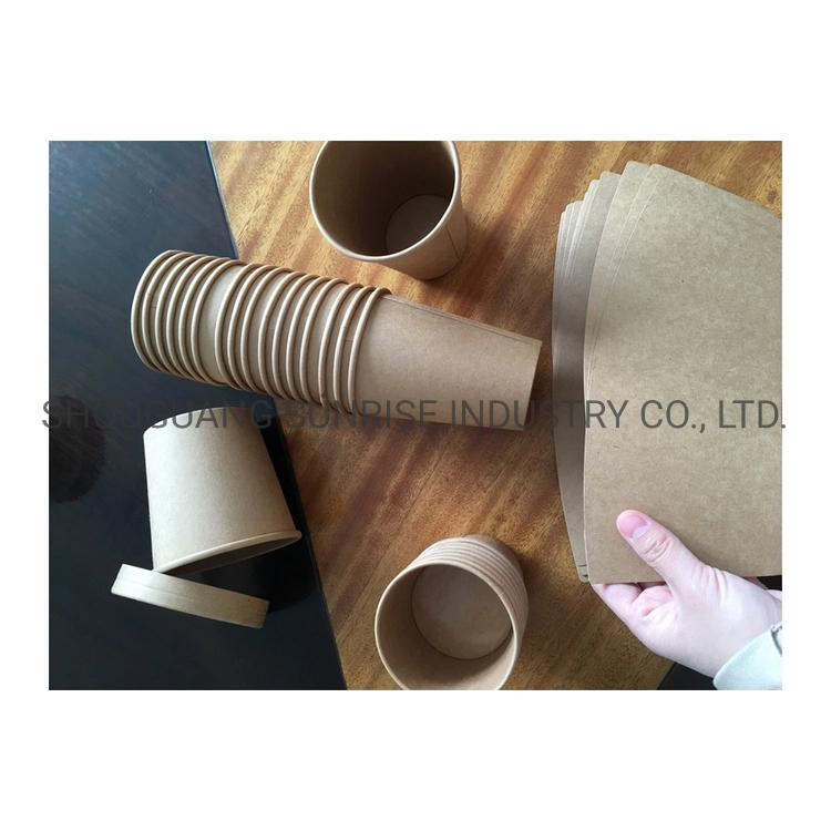 Craft Noodle Paper Kraft Bowl Soup Cup Fast Food Packing Dark Color