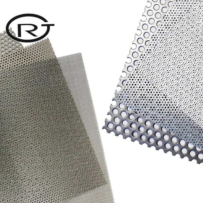 Galvanized/Coated Perforated Metal Mesh Sheet: 6.4mm Round, 40% Open Area