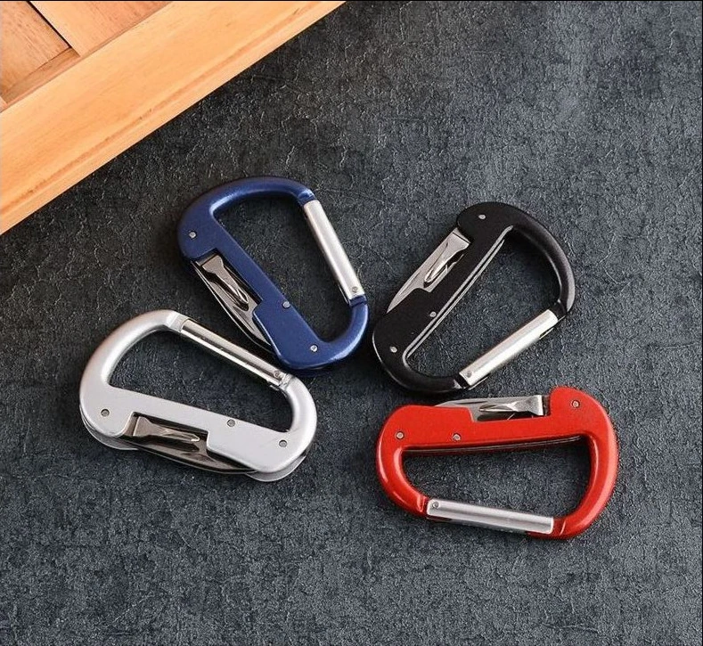 Cross-Border Selling Multi-Functional Outdoor Mountaineering Buckle Aluminum Alloy Mountaineering Buckle Backpack Buckle