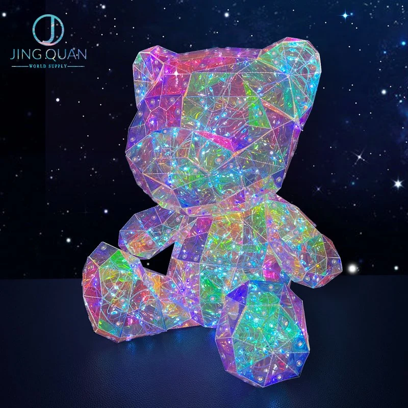 Oso LED Lámparas Fiesta Fiesta decoración Navidad Regalos día de San Valentín Decoración Regalos románticos 3D Adorno de Navidad 2023