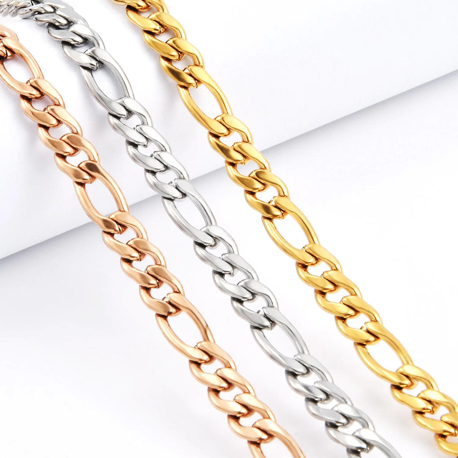 Ювелирные изделия производителя моды Фигаро цепь бриллиантовое ожерелье с золотым покрытием из нержавеющей стали для пультов управления