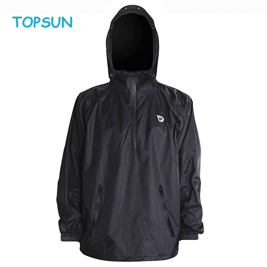 Chaqueta impermeable ligera para hombre Sudadera con capucha de nylon Ciclismo Senderismo Packable Windbreaker