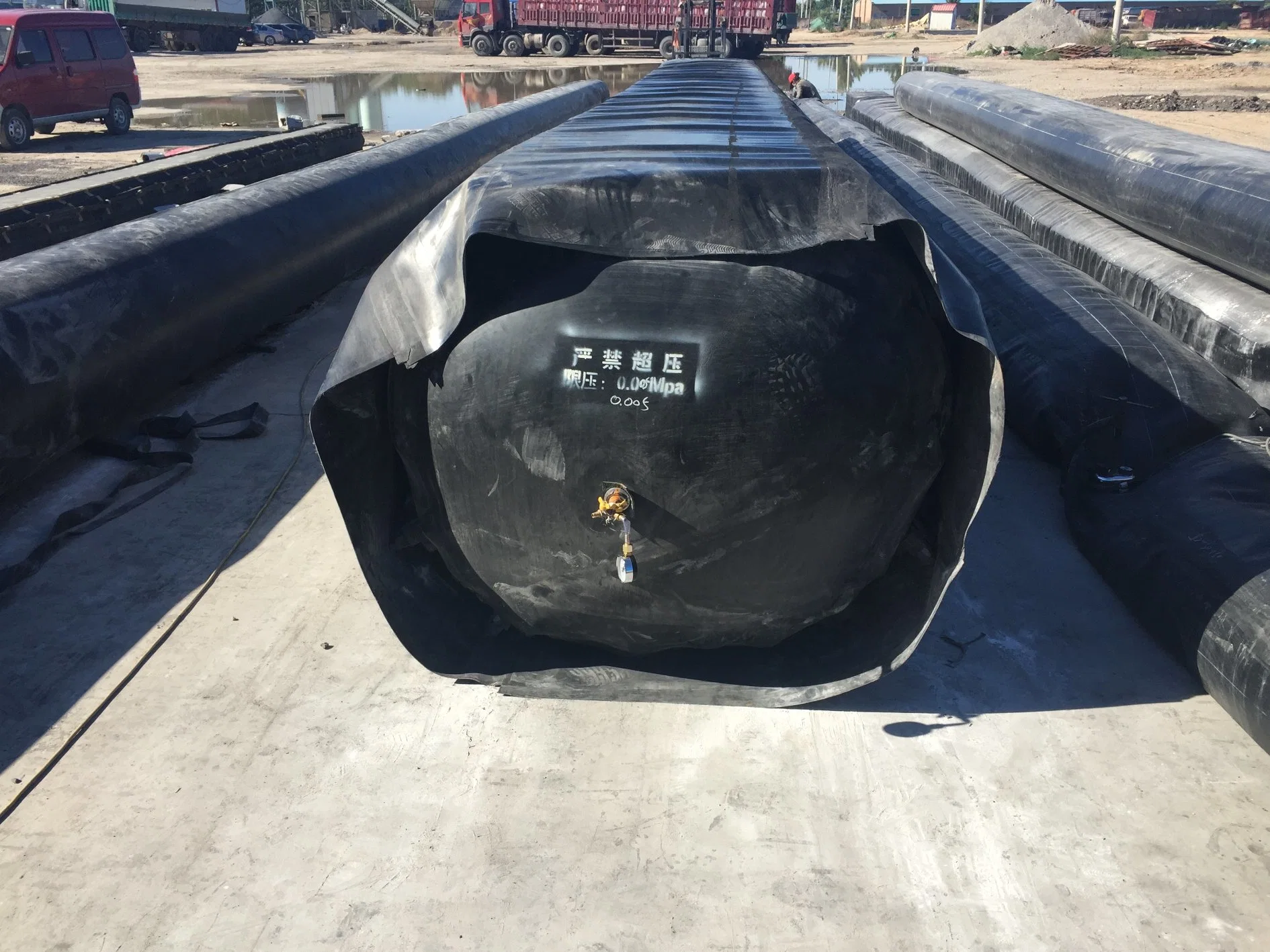 Rubber Inflatable Culvert Balloon Used for Bridge Construction