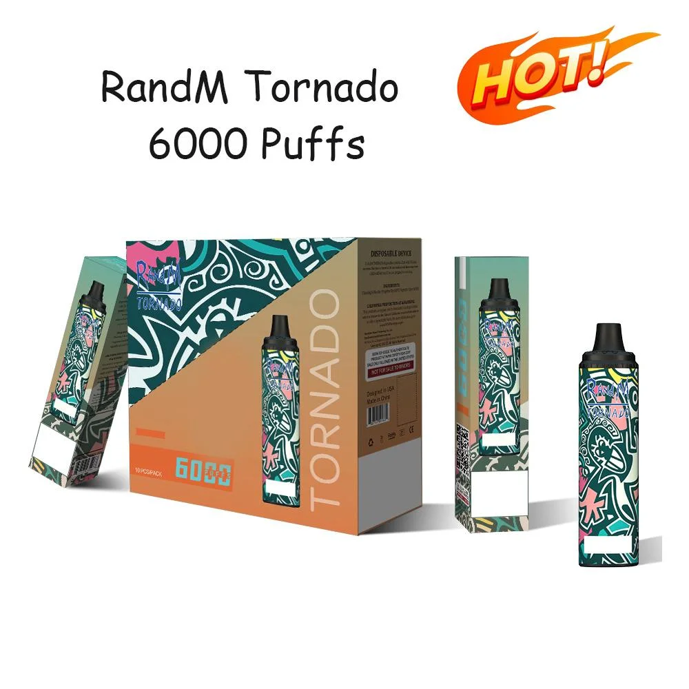 Fumot Original Randm Tornado 6000 E Cigarette Rechargeable RGB LED Disposable Vape