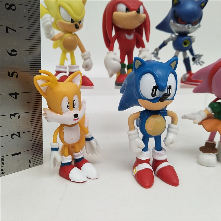 Custom Cheap 6cm Sonic die Hedgehog-Serie Anime Movie Star Figur Spielzeug Für Kinder