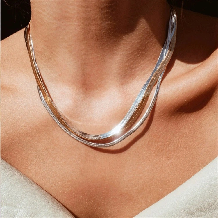 314L Titanium Steel Choker Stainless Steel 5mm PVD Color Protection Snake Chain