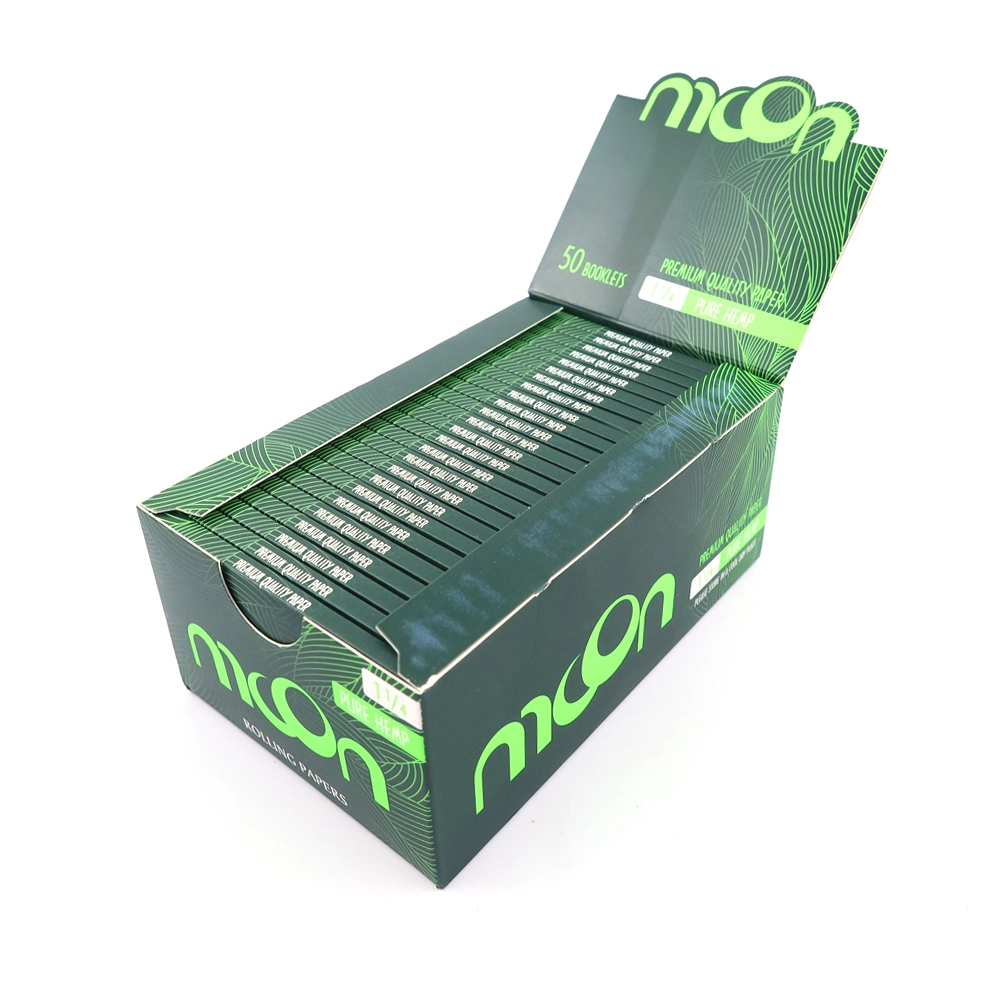 Papel de enrolar Premium Custom Brand fábrica 100% Pure Organic H. Emp papel tabagismo Acessórios tabaco cigarro fumo papéis fábrica grossista Preço