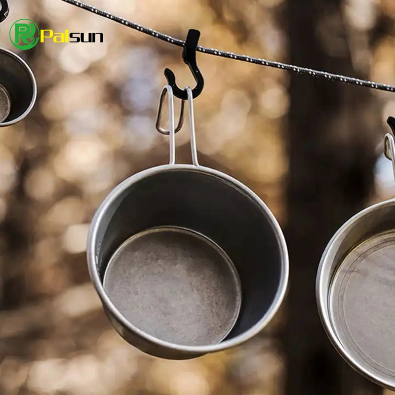 Vendre Bien Ensemble de Batterie de Cuisine Légère Noircie pour Camping en Plein Air Multifonctionnel Antiadhésif Portable