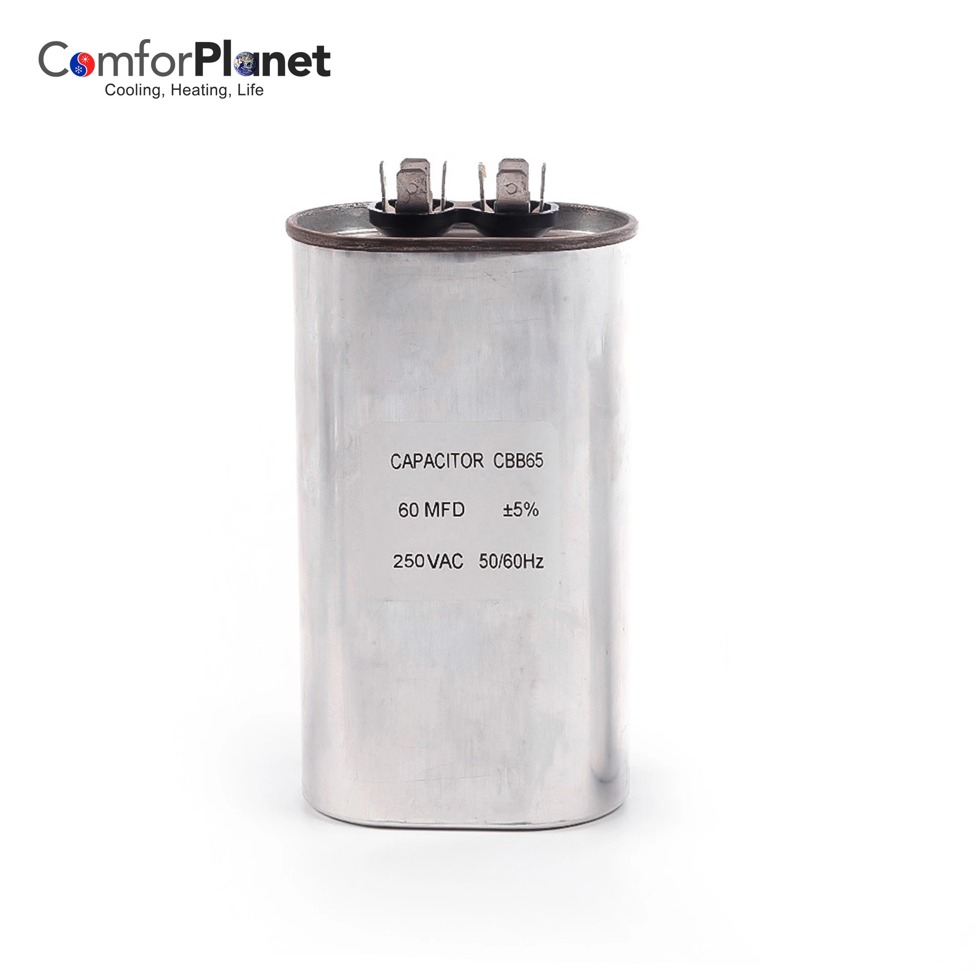 Cbb65o-1 Motor Run Applications Aluminum Oval Capacitor for HVAC