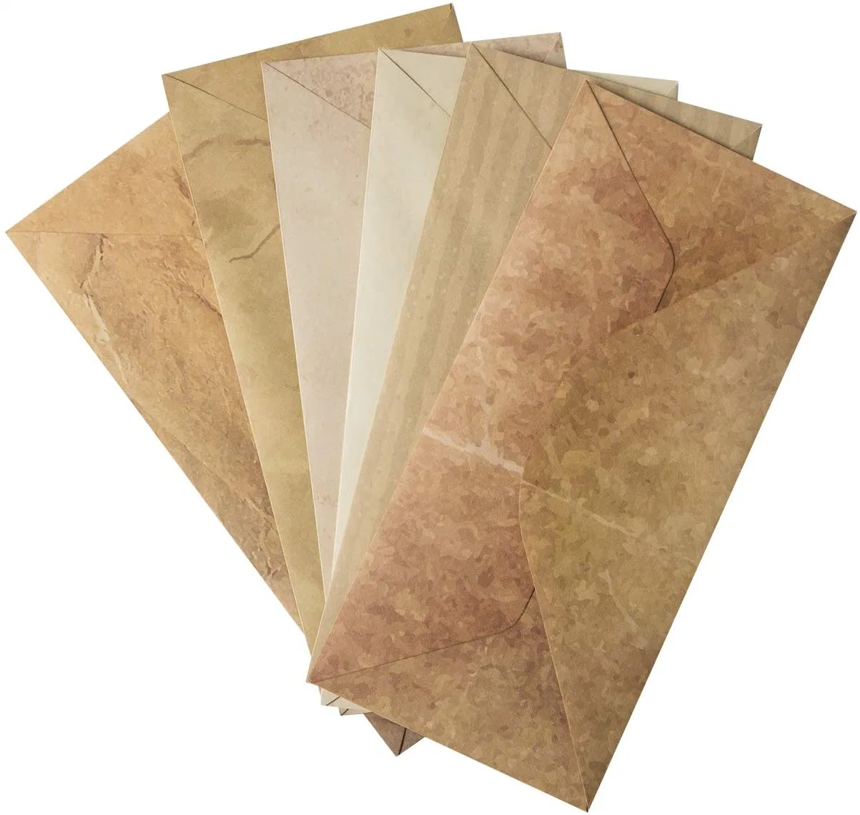 Vintage Style Envelopes - Classic Aged Envelopes in 6 Unique Designs - 4 X 8.7 Inc