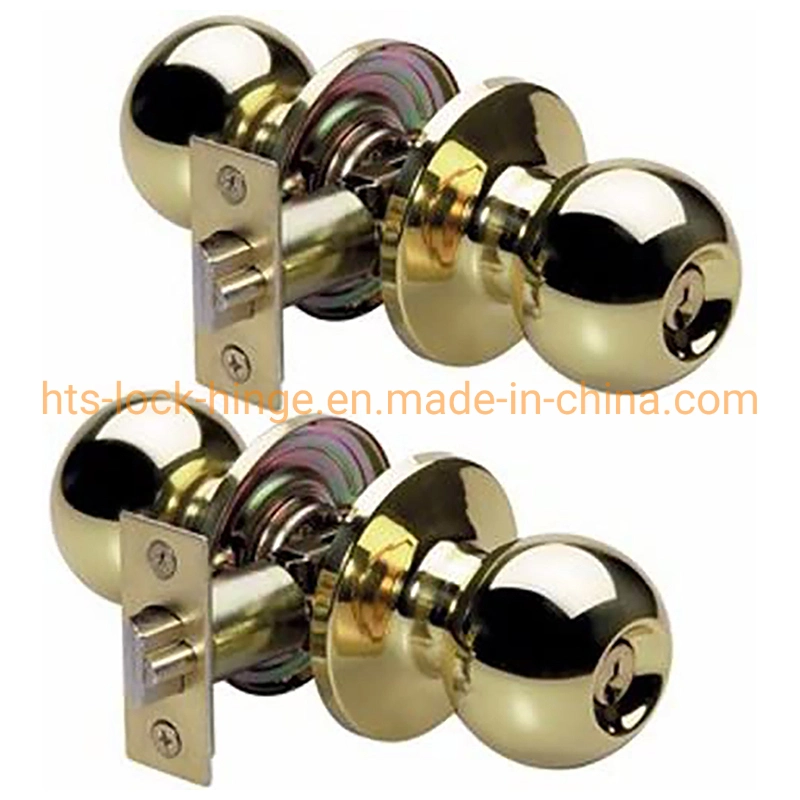 Door Furniture Hardware Tubular Round Ball Knob Door Lock Keyed Keyless by Aluminum Alloy Steel Iron for Passage/Entrance/Privacy/Storeroom Lock