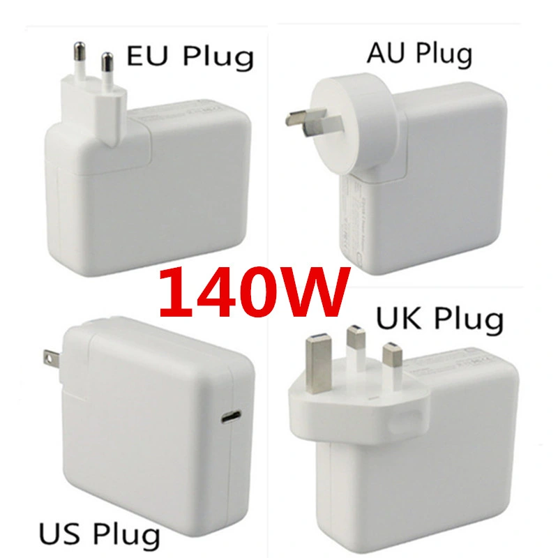 PD 140W Type C Port US EU AU 2 Prongs UK 3 Prongs Charger Wall Power Adapter for Mobile Phone Laptop Notebook MacBook Computer