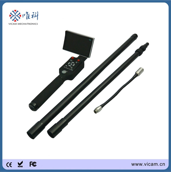 Battery Powered Handheld 5m Length Pole Under Vehicle Inspection System with 5 Inch Color Display