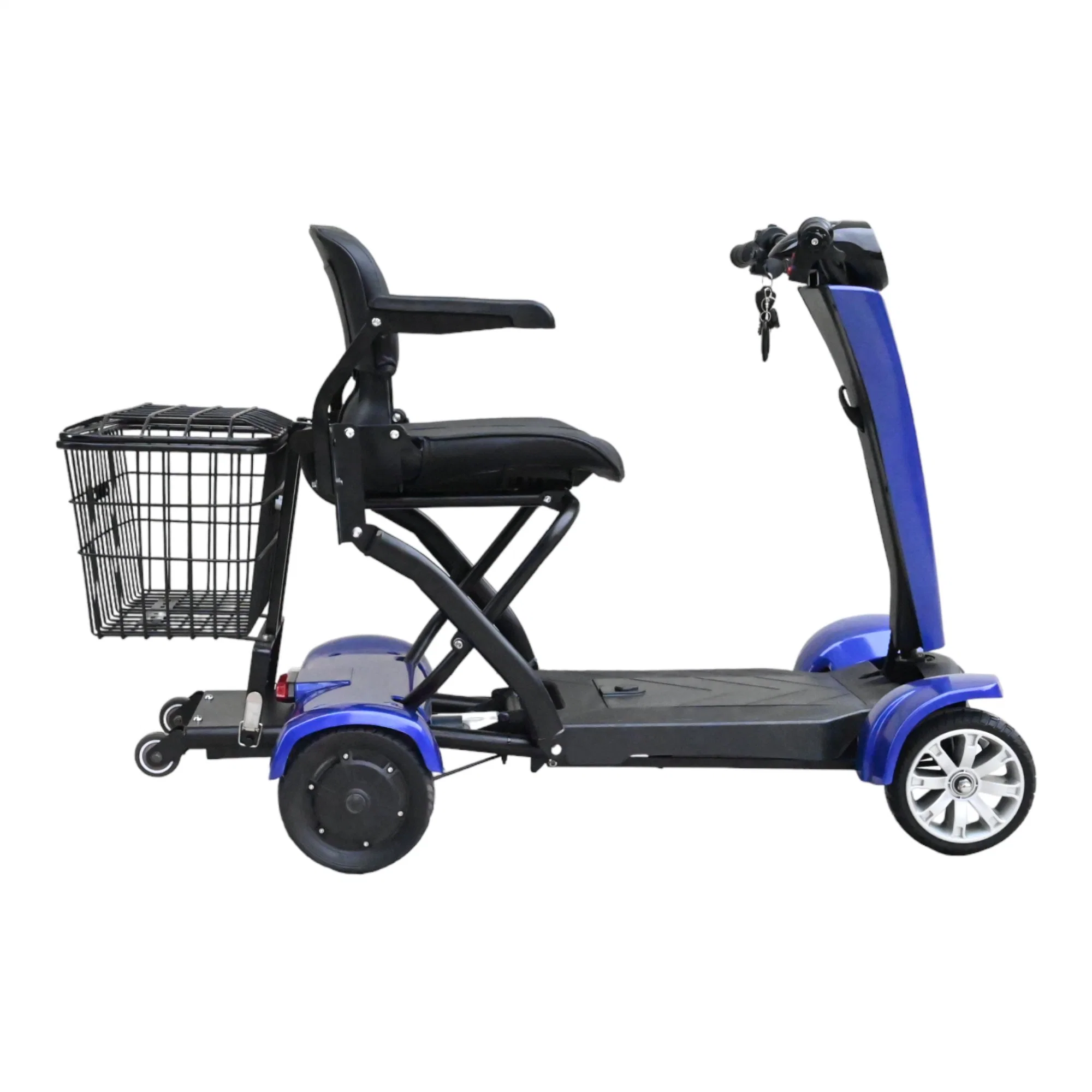 Folding Quadricycle Lightweight Handicapped Automatic Folding Electric Elderly Mobility Scooter