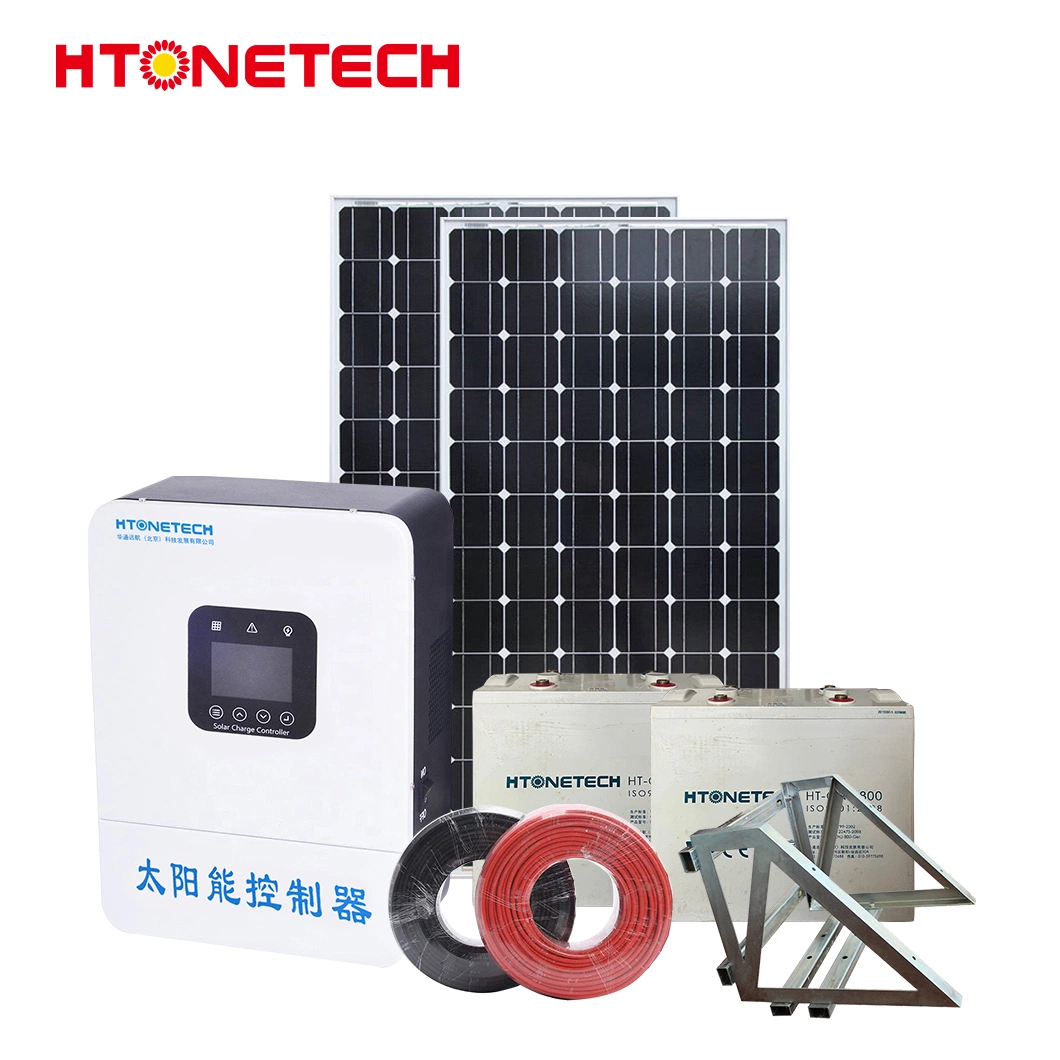 Htonetech off Grid Lithium Solar System Großhändler China 5kwh 10kWh 34kwh Bestes tragbares Solarstromsystem mit 500kw Solar-Wechselrichter