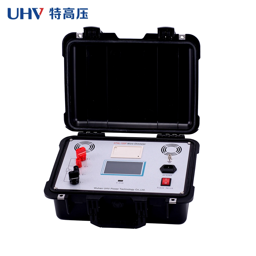 Hthl-100p High Voltage Switch Ohmmeter Circuit Breaker Contact Resistance Test Set