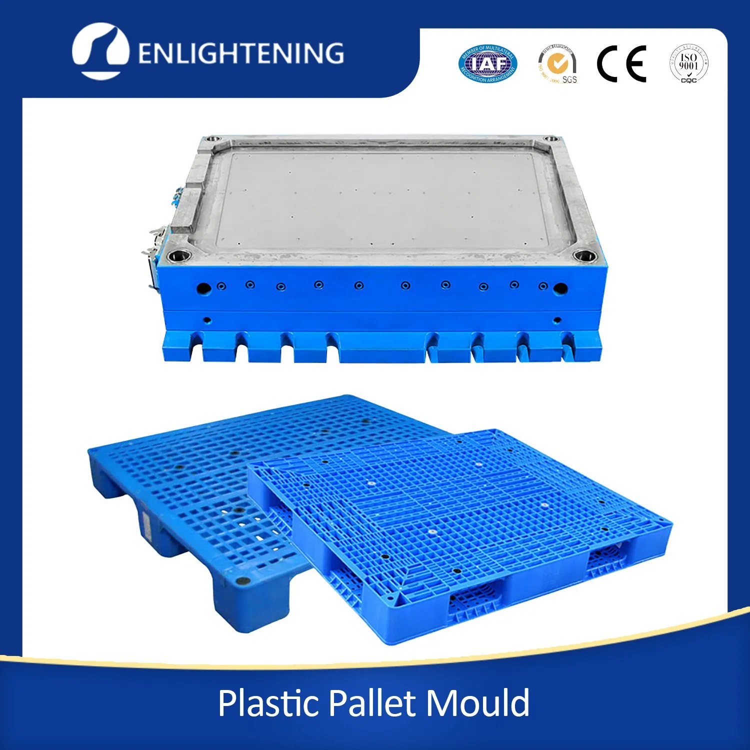 China Kunststoff-Injektion Single Face Heavy Duty Pallet Mold Maker Kundenspezifische Kunststoff-Palettenform für Industrie 1200 * 1200 Kunststoff-Palette Produkt