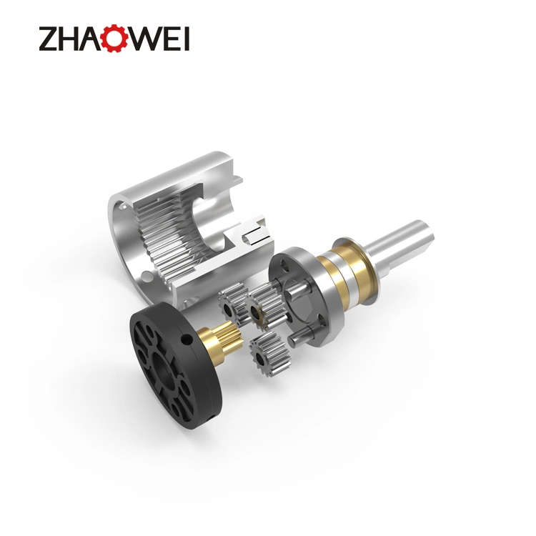 MD022022-384 Zhaowei 22mm 12V 6V 3V 15kg. Cm 20rpm bajas rpm Cepillo de alto par motor de engranajes de metal de CC