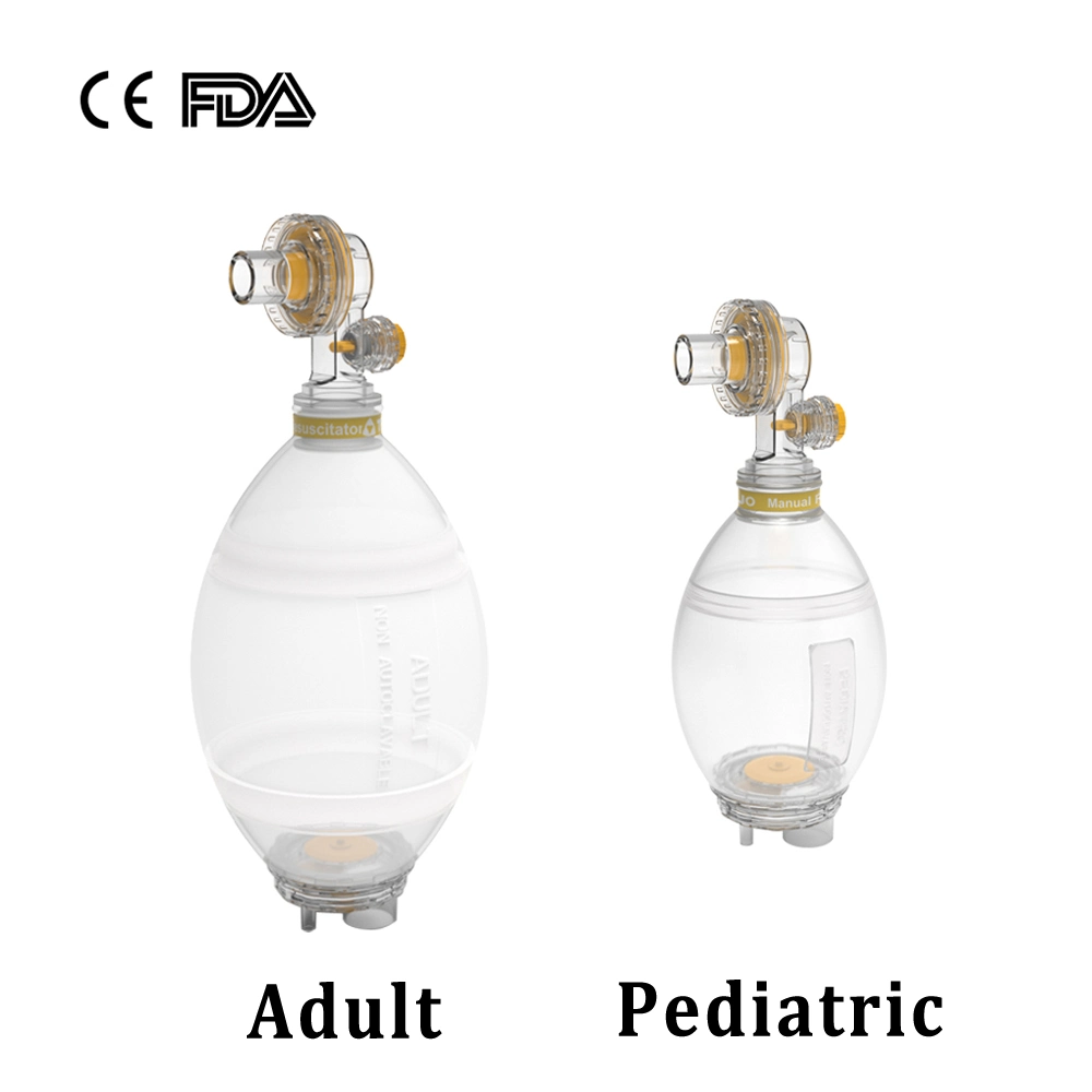 Los niños tamaño pediátrico SEBS Ambu Bolsa SEBS Fábrica / Manual de PVC Resuscitator Kit fábrica SEBS Ambu Bolsa para pacientes pediátricos con bolsa de PE CE FDA