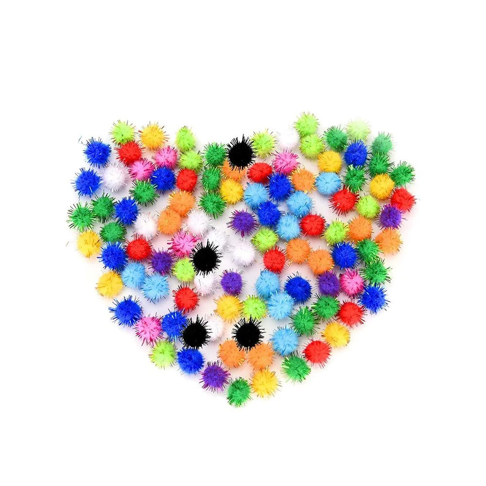 Cn2037-1884 Bastelbedarf Sets 300PC Glitter POM Poms Kinderhandwerk DIY-Kit