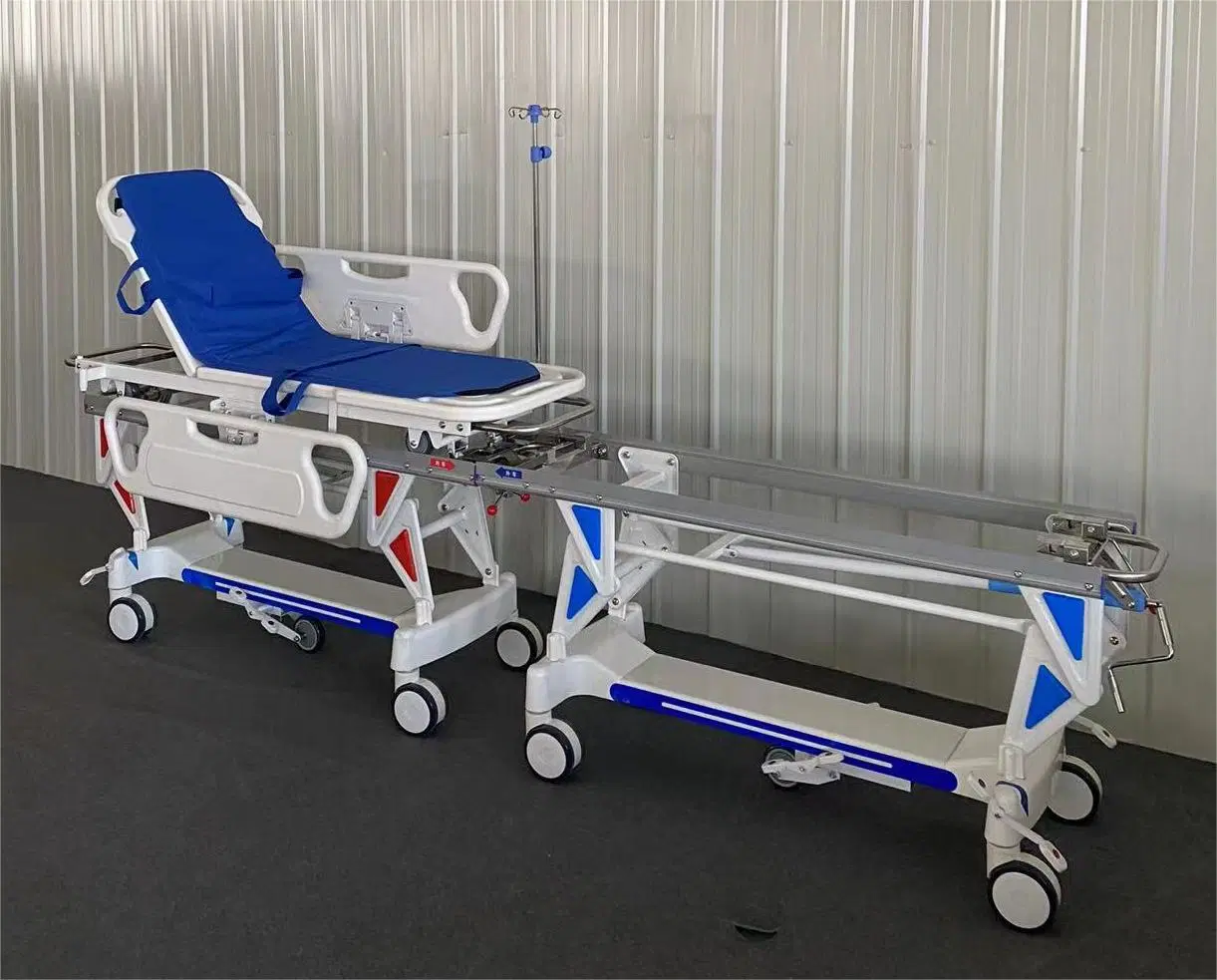 Emergency Patient Transport Stretcher Trolley Bed with Side Rails