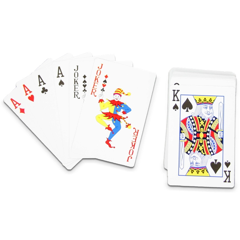 Una muestra gratis anverso y reverso impreso en papel clásico Poker Cartas de colores