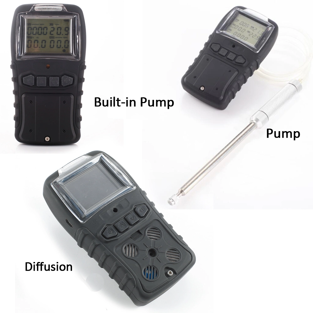 Portable Co H2s O2 Ex (LEL) 4 Gases Monitor Multi 4 Gas Detector