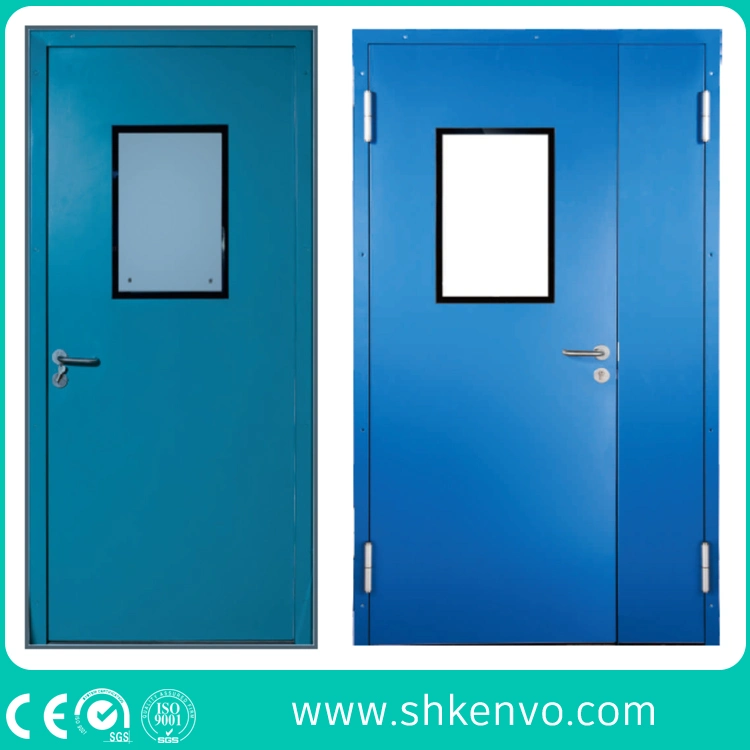 Single or Double Hygienic Cleanroom Steel Access Doors for Air Showers in Labs