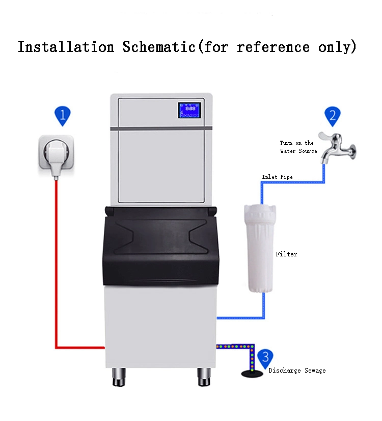 Kommerzielle Schneeflocke Eismaschine 200-1000kg Pellet Ice Supermarkt Meeresfrüchte-Markt Hotpot Fresh Food Shop-Sonderangebot