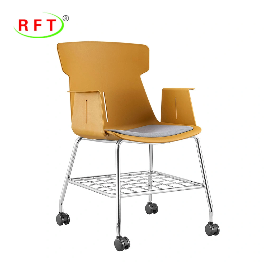 Modern Competitive Red PP Plastic Hospital Canteen Dining Chair