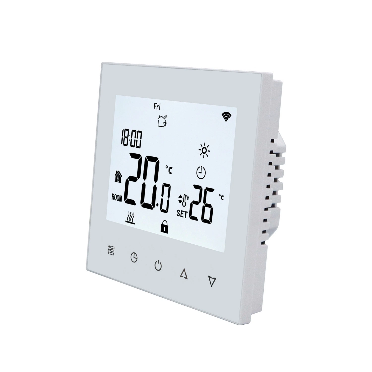 OEM 90-240V Smart Weekly Programmable LCD Display Voice Control Boiler Thermostat for for Gas Boiler Heating