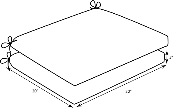 Les coussins de carrés sont adaptés pour les chaises de salle à manger avec des attaches amovibles et de brun Covers-Dark