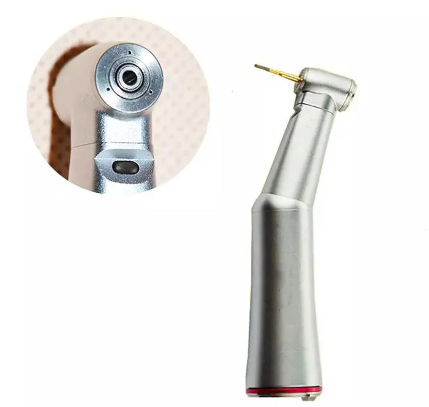 New Design Red Ring Silver Dental Contra Angle Handpiece with LED