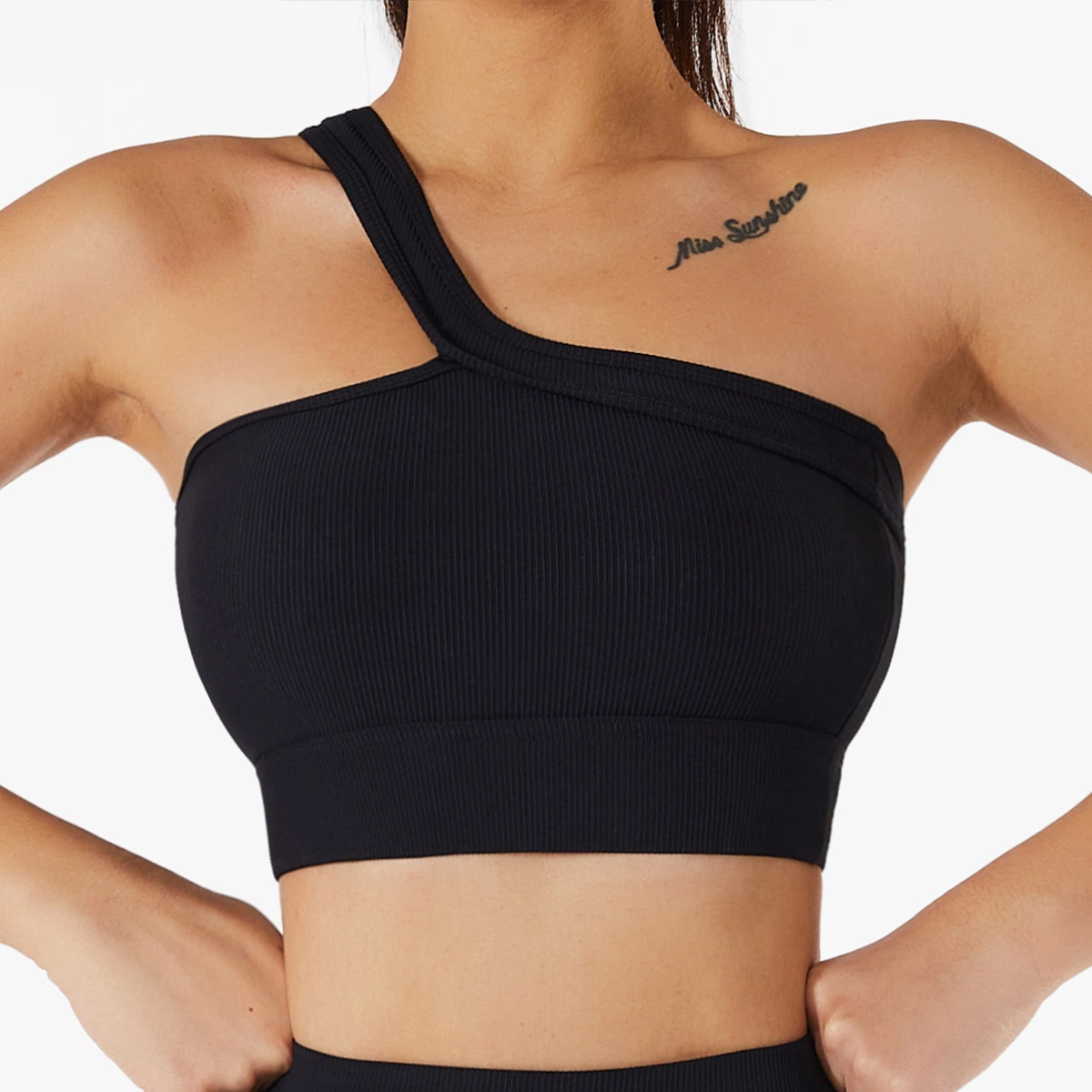 Sy-Z314 New One-Shoulder Yoga Bra One-Piece Beautiful Back Sports Underwear Gym Fitness Yoga Clothes for Women Wear